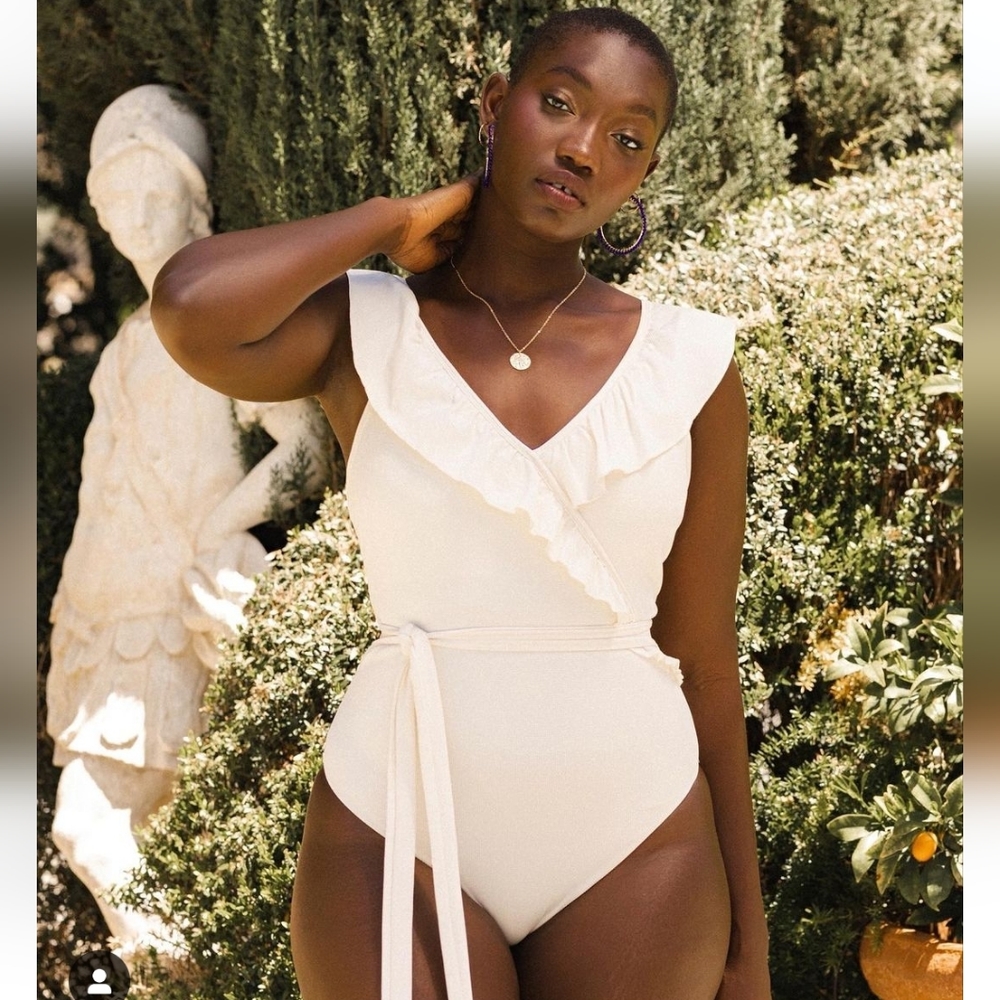Toluca Cream Ruffled One-Piece Swimsuit